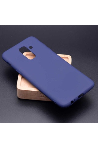 Galaxy J8 Kılıf Zore Premier Silikon Kapak Lacivert