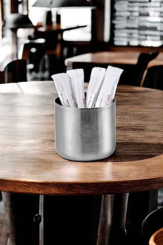 10 Adet Kafe Restorantlar Için Stik Stick Şekerlik Çubuk Şekerlik Küçük Krom