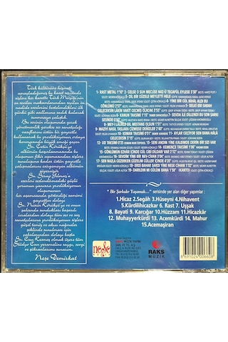 Plak Değildir Cd Dir Cd Bir Şarkıdır Yaşamak 6 Rast Cd