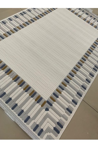 Bünyan Halı Twist Lt506 Gri Mavi Serisi Oturma Salon Yatak Çocuk Odası Halısı Gri - Mavi