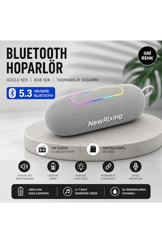Rgb Ledli Ipx7 Su Geçirmez Özellikli Fm Radıo Tf Kart Destekli Taşınabilir Bluetooth Hoparlör