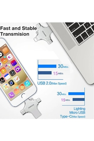 Vothoon V15 Otg 4 İn 1 64 GB Çok Fonksiyonlu Usb Flash Bellek