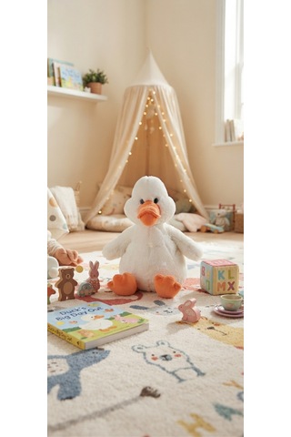 Peluş Ördek 40 Cm Beyaz