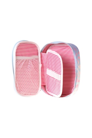 Wow Generation Kız Çocuk Mavi - Pembe Cool Desenli Organizer Düzenleyici Kalem Çantası - W6041