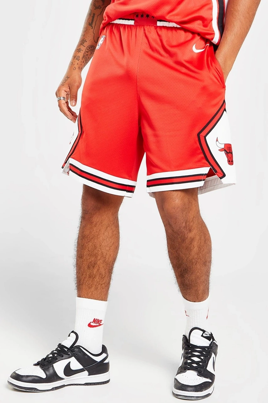 Nike Dri Fit Nba Chicago Bulls Swingman Shorts Erkek Basketbol Şort Kırmızı Kırmızı