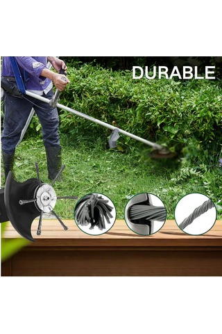 Monyee 6 İnç Çelik Tel Çim Kesme Başlığı, 5mm Açılıklı, Hafif Ve Dayanıklı, Li-pilli Makinalar İçin Orman, Bahçe Bakımı Aksesuarı