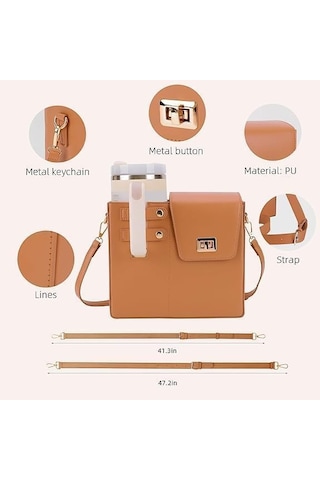 Stanley Kupası İçin Çanta, Tutucu İle Açık Hava Crossbody Su Kupası Depolama Çantası 140l