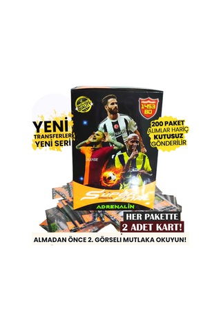 2025 Yepyeni Süper Final Serisi Oyuncu Kartları Süper Final Futbolcu Kartı 100 Paket 200 Adet Kart