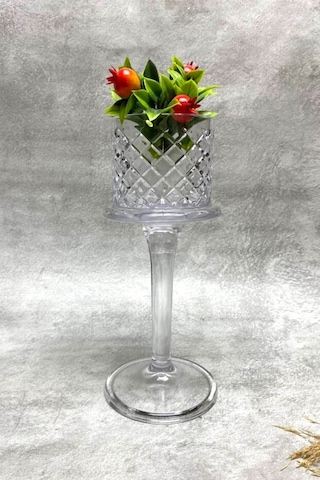 El Yapımı Gözde Kafes Model Ayaklı Sunumluk 10x30 Cm