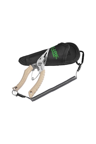 Ranyeek Çelik Micro Yem Pensi - 138mm Multifonksiyonlu Olta Aleti Buğday Rengi - Kılıf Ve Lanyard Dahil