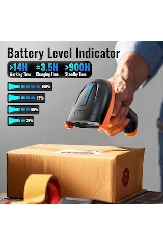Tera 5100 Kablosuz Barkod Okuyucu - 1d Ve 2d Qr Kod Okuyucu, 2.4ghz Kablosuz Ve Usb Kablolu, 2000mah Pil Göstergeli, Er