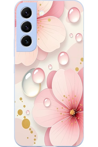 Samsung Galaxy S22 Uyumlu Damlalı Çiçekler Baskılı Silikon Kılıf Renkli Samsung Galaxy S22 Uyumlu Damlalı Çiçekler Baskılı Silikon Kılıf Renkli