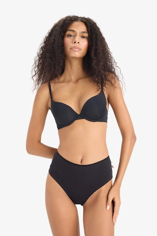 Defacto Push Up Micro Kaplı Yarım Dolgulu Balenli Tişört Bra Fall İn Love Z3350az25aubk81 Siyah