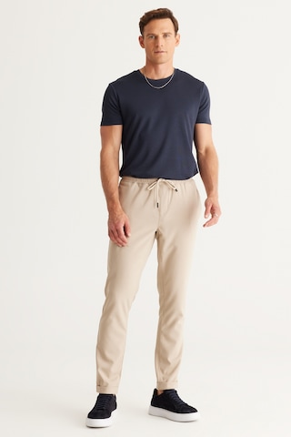 Ac&Co / Altınyıldız Classics Slim Fit Dar Kesim Beli Bağlamalı Yan Cepli Erkek Pantolon - Bej