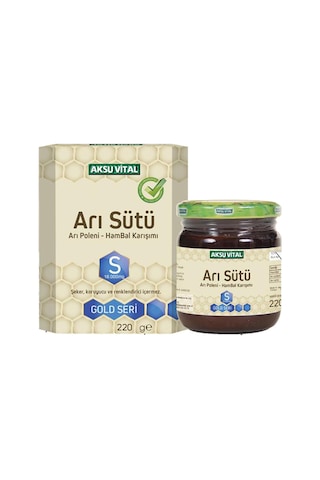 Aksu Vital Gold S 18.000 MG Arı Sütü Arı Poleni Ham Bal Karışımı 3 x 220 G
