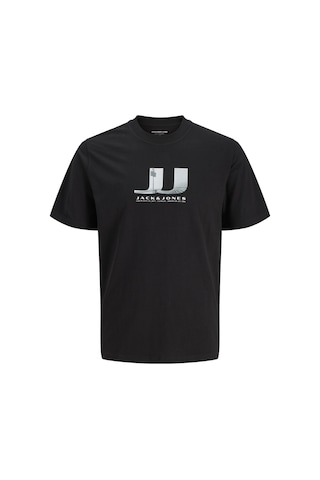 Jack & Jones Erkek Gögüs Logo Baskili Tisört- Dust - 12297849 Siyah