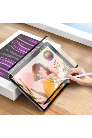 Samsung Galaxy Tab S9 Fe Plus 12.4 Inç Uyumlu Ekran Koruyucu Magnetic Mıknatıslı Kağıt Hissiyatlı