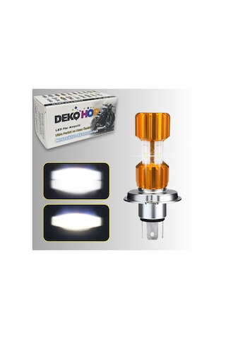 H4 Led Far Ampul 12-24v 6000k Beyaz Yüksek Performanslı Motosiklet Araba Led Ampul 1 Ad 12w/1500lm
