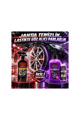 Mor Simli Lastik Parlatıcı Jel Ve Jant Temizleyici Lastik & Jant Bakım Seti