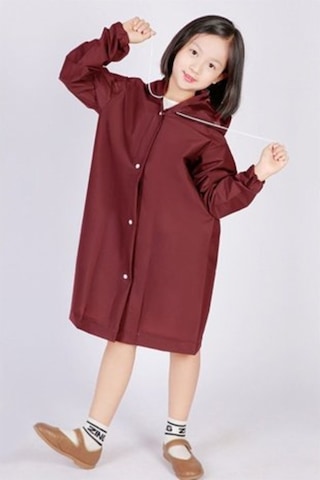 Marlux Eva Bordo Pratik Trend Çocuk Yağmurluğu Unisex 8- 12 Yaş