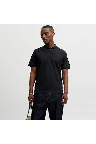 Jack & Jones Jack&jones Austin Erkek Siyah Polo Yaka Tişört