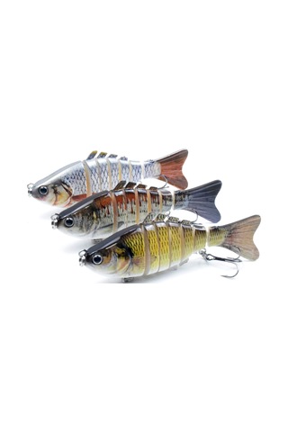 Reedark 3d Gözlü 7 Parçalı Bionic Yapay Yem - 10cm Dalışlı Vıb Crankbait 0.53oz