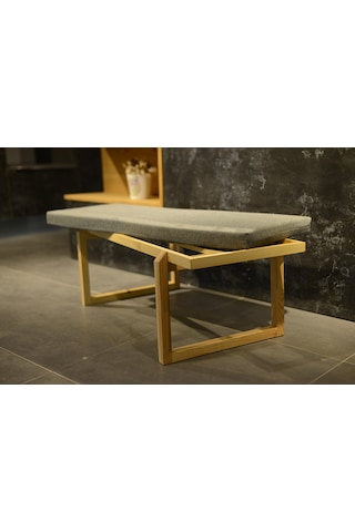 Diva Ahşap Masif Bench-Puf