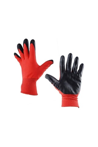 Eli Nitril 007 Iş Eldiveni No:10 Xl 1 Adet Kırmızı-siyah
