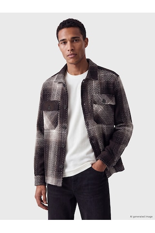 Lcw Vision Kahverengi Regular Fit Ekose Erkek Gömlek Ceket