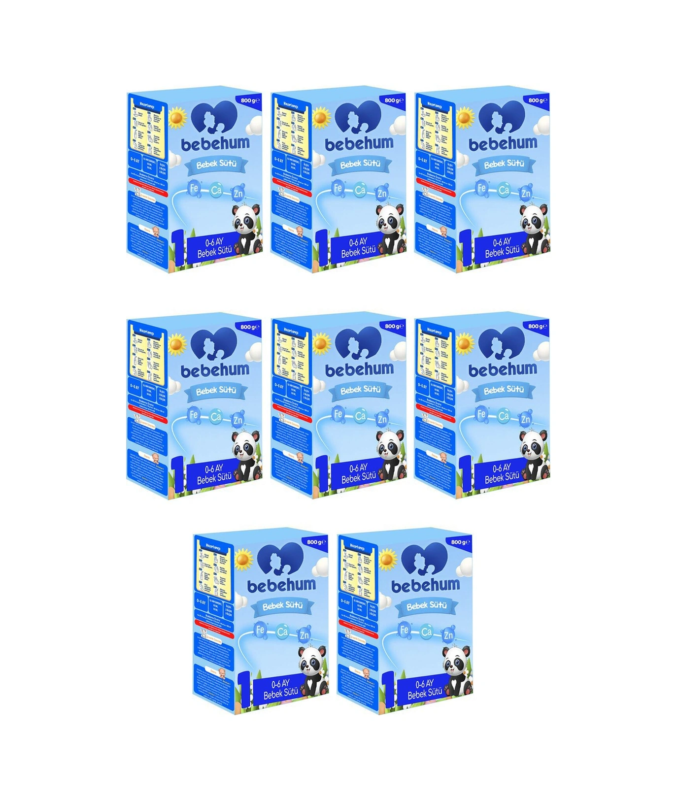 Bebehum 1 Bebek Sütü 800 Gr 0-6 Ay 8 Adet