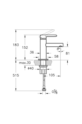 VitrA Sento A42666 Çocuk Lavabo Bataryası Krom Sarı
