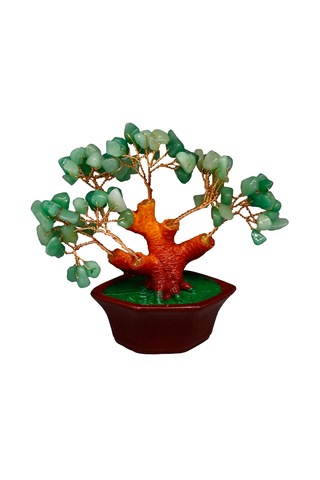 Yeşim Doğal Taş Bonsai Ağacı - Dekoratif Şans Ve Bereket Ağacı