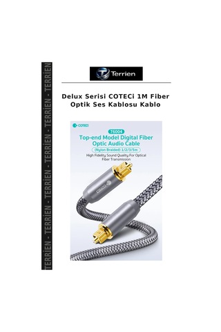 Delux Serisi Coteci 1m Fiber Optik Ses Kablosu Kablo