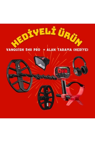 Minelab Vanquish 540 Pro Dedektör + Hediye Alan Tarama