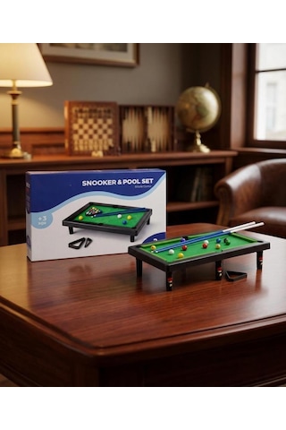 12 Toplu 2 Istakalı Taşınabilir 47,5cm Eğitici Bilardo Ve Masası Eğitici Spor Oyuncağı