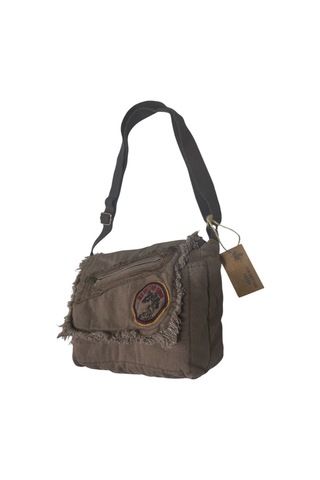 Old Cotton Cargo Vintage Küçük Salaş Unisex Günlük Çapraz Postacı Çantası S Boy 26x20cm Kahverengi