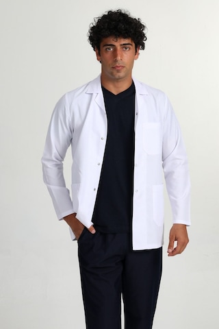 Başak Ceket Boy Erkek Gömlek Yaka Doktor Hemşire Öğretmen Önlüğü Beyaz