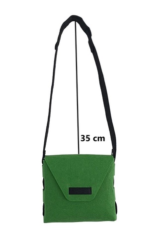 Kız Çocuk Omuz Çantası Keçe Sağlıklı Dikişsiz Etkinlik Günlük Çanta Yeşil