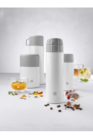 Zwilling Thermo Çay Demlikli Matara, Paslanmaz Çelik, Siyah, 420 Çok Renkli