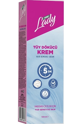 Derby Lady Tüy Dökücü Krem Hassas Ciltler İçin 100 Ml X 2 Adet