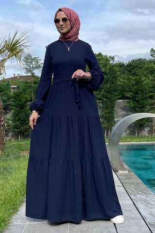Rabia Şamlı Asil Lacivert Elbise Lacivert