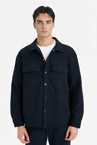 Defacto Esnek Kumaş Twill Gömlek E7689ax26spnv64 Lacivert-nv64