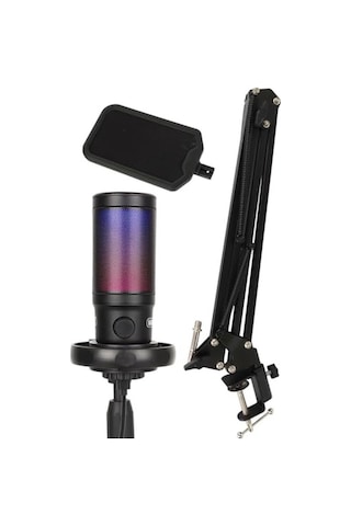 Rgb Set Usb Oyuncu Ve Yayıncı Mikrofonu Condenser Stüdyo Kayıt Gaming Tiktok Twitch Canlı Yayın Discord Youtube