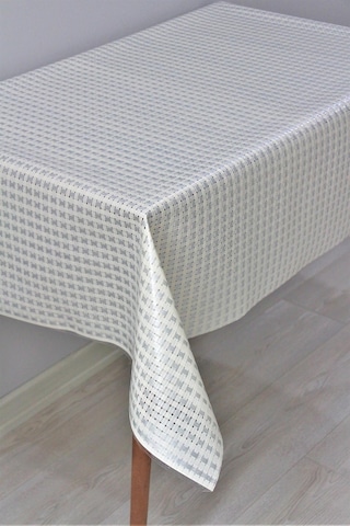 Pvc Şeffaf Kaplama Silinebilir Masa Örtüsü Hasır-476-gri