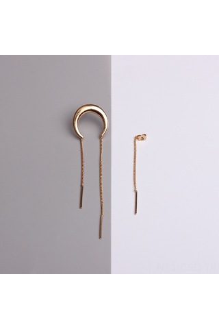 Samdoo Elegant Kadınlar İçin Aydıncı Yaylı Uzun Tüy Makyajlı Gümüş Altın Alloy Küpe - Moda Aksesuarı Diğer