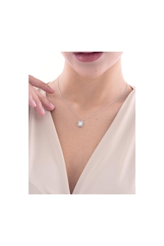 Nochediamond 0,32 Karat Baget Pırlanta Kolye-613