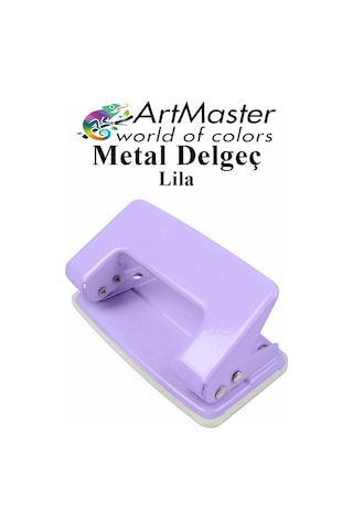 Lila Delgeç Metal 1 Adet 10 Sayfa Enerji Tasaruflu Delegeç Perfaratör Kağıt Delgeci 1 Paket Lila