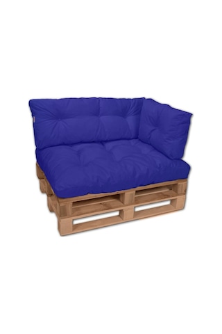 Dekosoy Dış Ve Iç Mekan Palet Minderi Takımı - Saksmavi 3 Lü