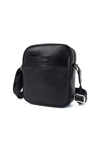 Erkek Çanta Hakiki Deri Siyah Postacı Ofis Kangaroo Kıngdom 8875S