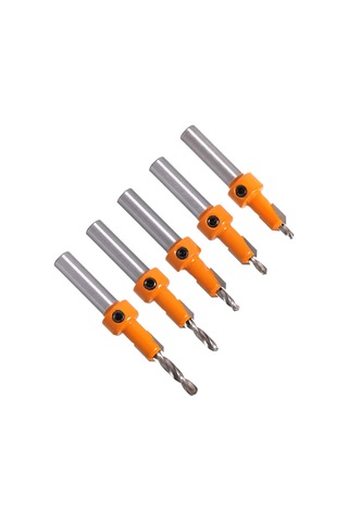 Jinchao-router Bitleri, 1pcs 8mm Shank Counterk Router Bit Set Vidalı Çıkarma Yıkımı Freze Kesici, Ev Ve Dıy Renk: 5pcs